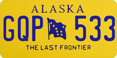 AK license plate GQP533