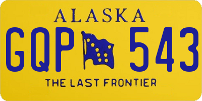 AK license plate GQP543