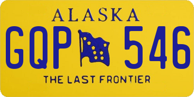AK license plate GQP546