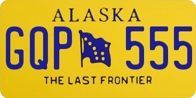 AK license plate GQP555