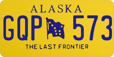 AK license plate GQP573