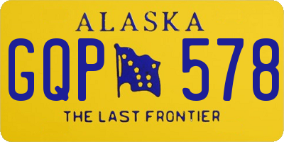 AK license plate GQP578