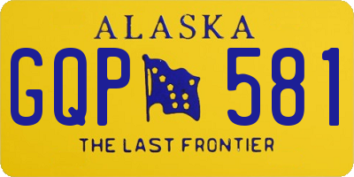 AK license plate GQP581