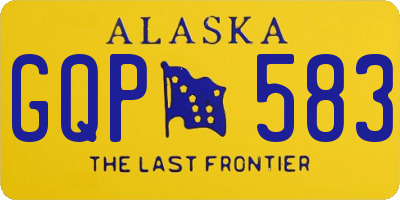 AK license plate GQP583