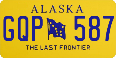 AK license plate GQP587
