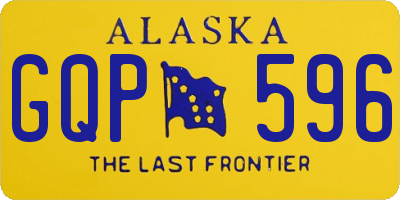AK license plate GQP596