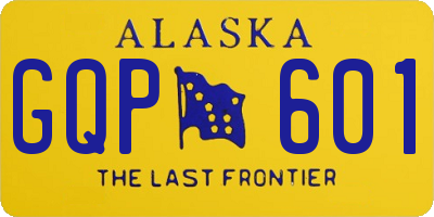 AK license plate GQP601