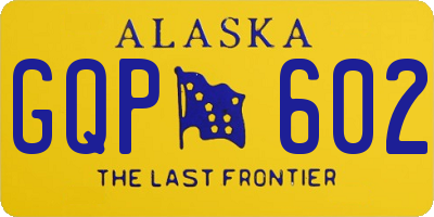 AK license plate GQP602