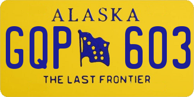 AK license plate GQP603
