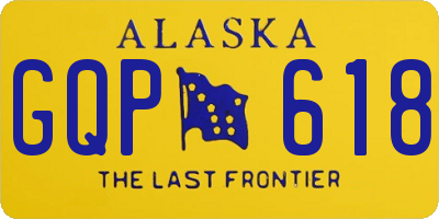 AK license plate GQP618