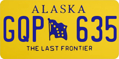 AK license plate GQP635