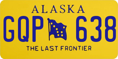 AK license plate GQP638