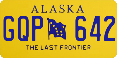 AK license plate GQP642