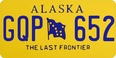 AK license plate GQP652