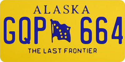 AK license plate GQP664