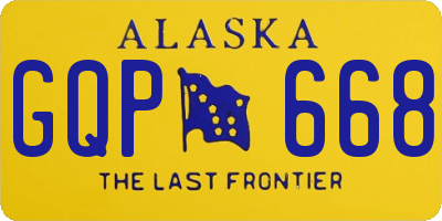 AK license plate GQP668