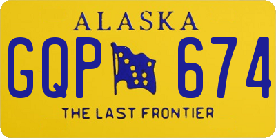 AK license plate GQP674