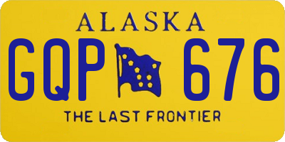 AK license plate GQP676