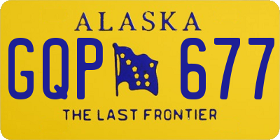 AK license plate GQP677