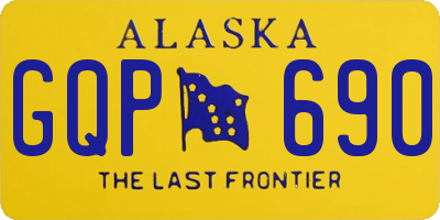 AK license plate GQP690