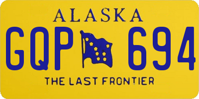 AK license plate GQP694