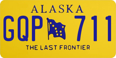AK license plate GQP711