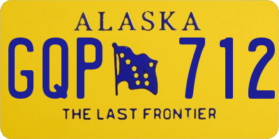 AK license plate GQP712