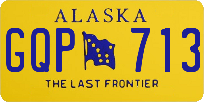AK license plate GQP713