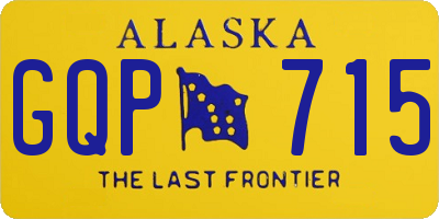 AK license plate GQP715