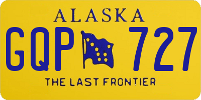AK license plate GQP727