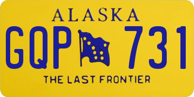 AK license plate GQP731