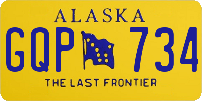 AK license plate GQP734