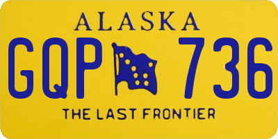 AK license plate GQP736