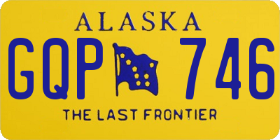 AK license plate GQP746