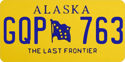 AK license plate GQP763