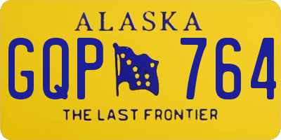 AK license plate GQP764