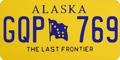AK license plate GQP769