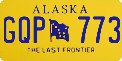 AK license plate GQP773