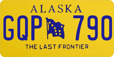 AK license plate GQP790