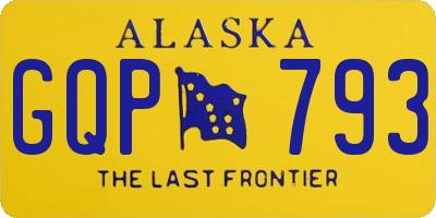 AK license plate GQP793