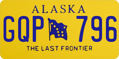 AK license plate GQP796
