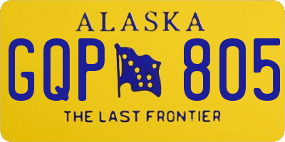 AK license plate GQP805