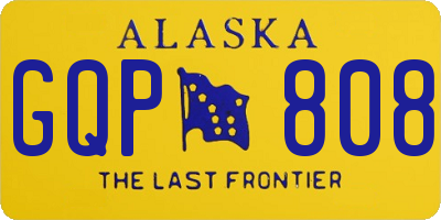 AK license plate GQP808