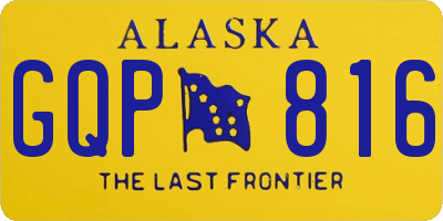 AK license plate GQP816