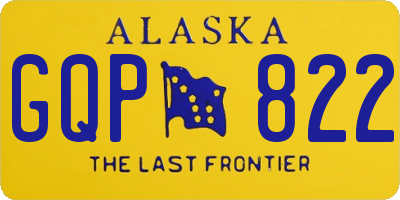 AK license plate GQP822