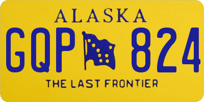 AK license plate GQP824