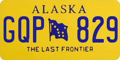AK license plate GQP829
