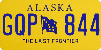 AK license plate GQP844
