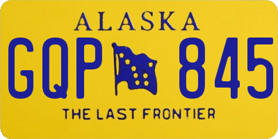 AK license plate GQP845
