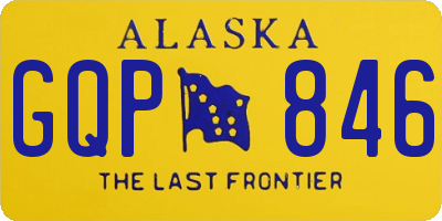 AK license plate GQP846